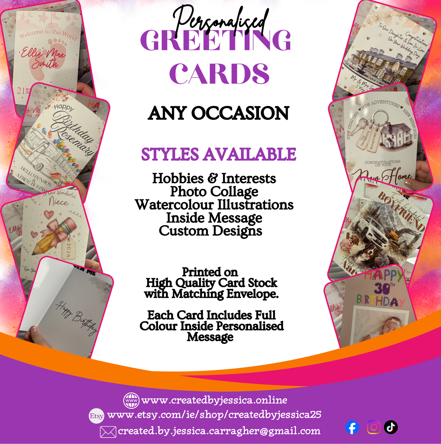 Personalised Wine Birthday Card