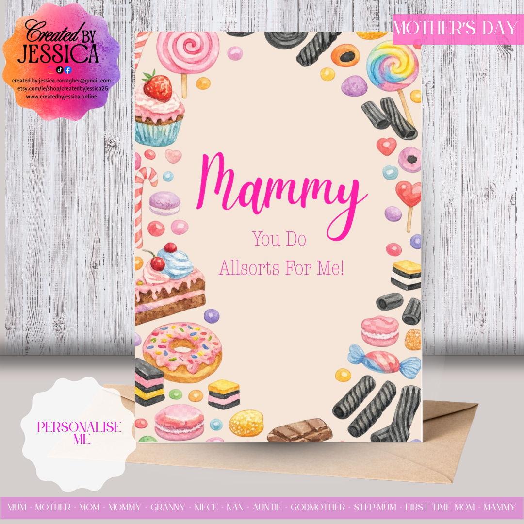 Allsorts For Me/Sweets - Personalise with Name - Mother's Day Collection