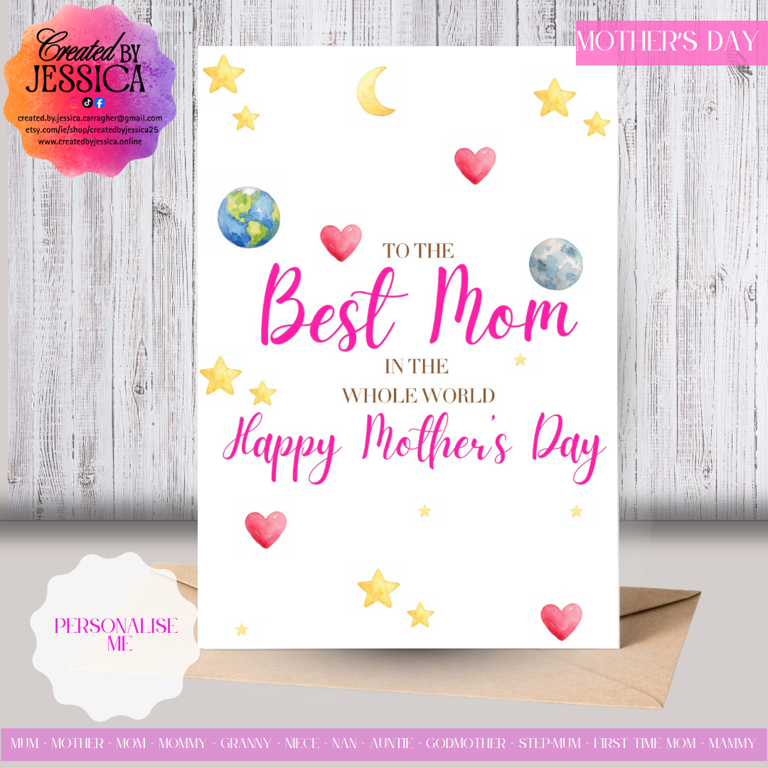 Whole World - Personalise with Name - Mother's Day Collection