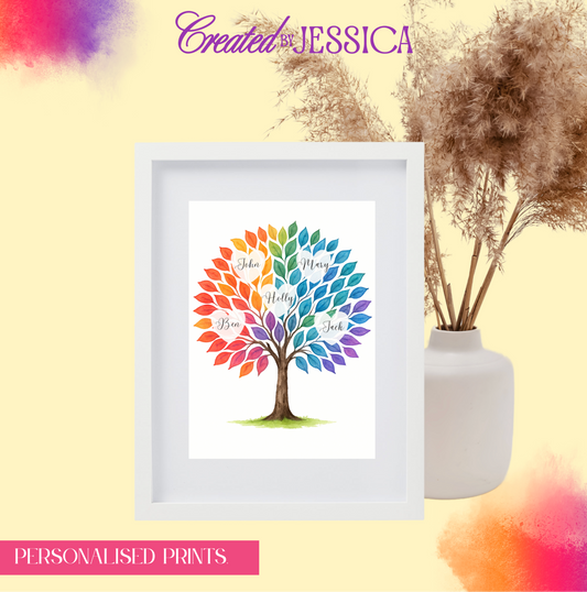 Personalised Tree Of Love Print