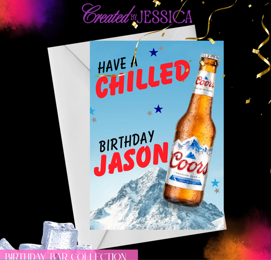 Personalised Coors Birthday Card