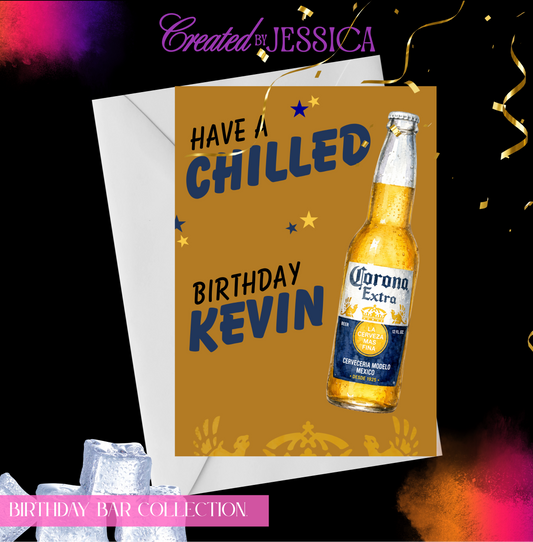 Personalised Corona Birthday Card