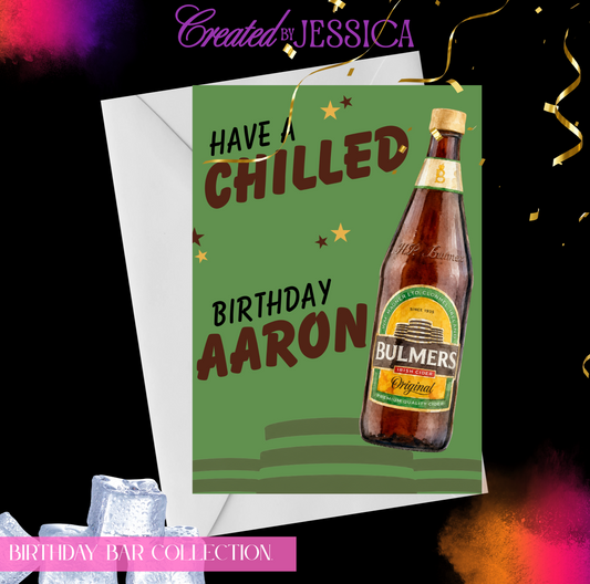 Personalised Bulmers  Birthday Card