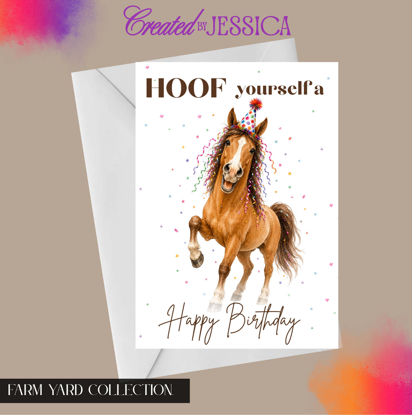 Funny Personalised Horse Birthday Card