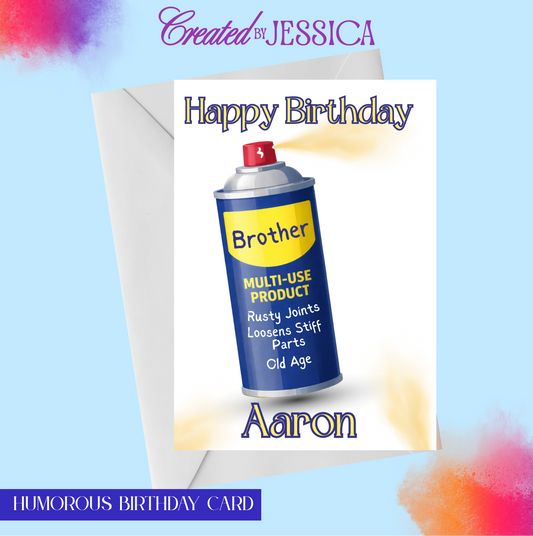Funny Personalised WD40 Birthday Card