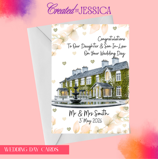 Personalised Wedding Day Card with Venue Image
