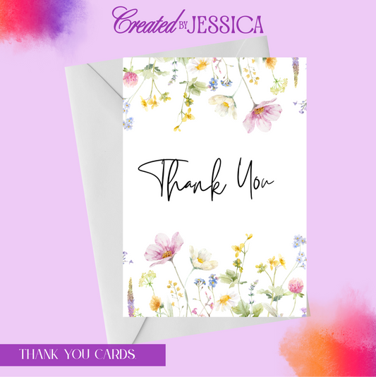 Floral Thank You Card