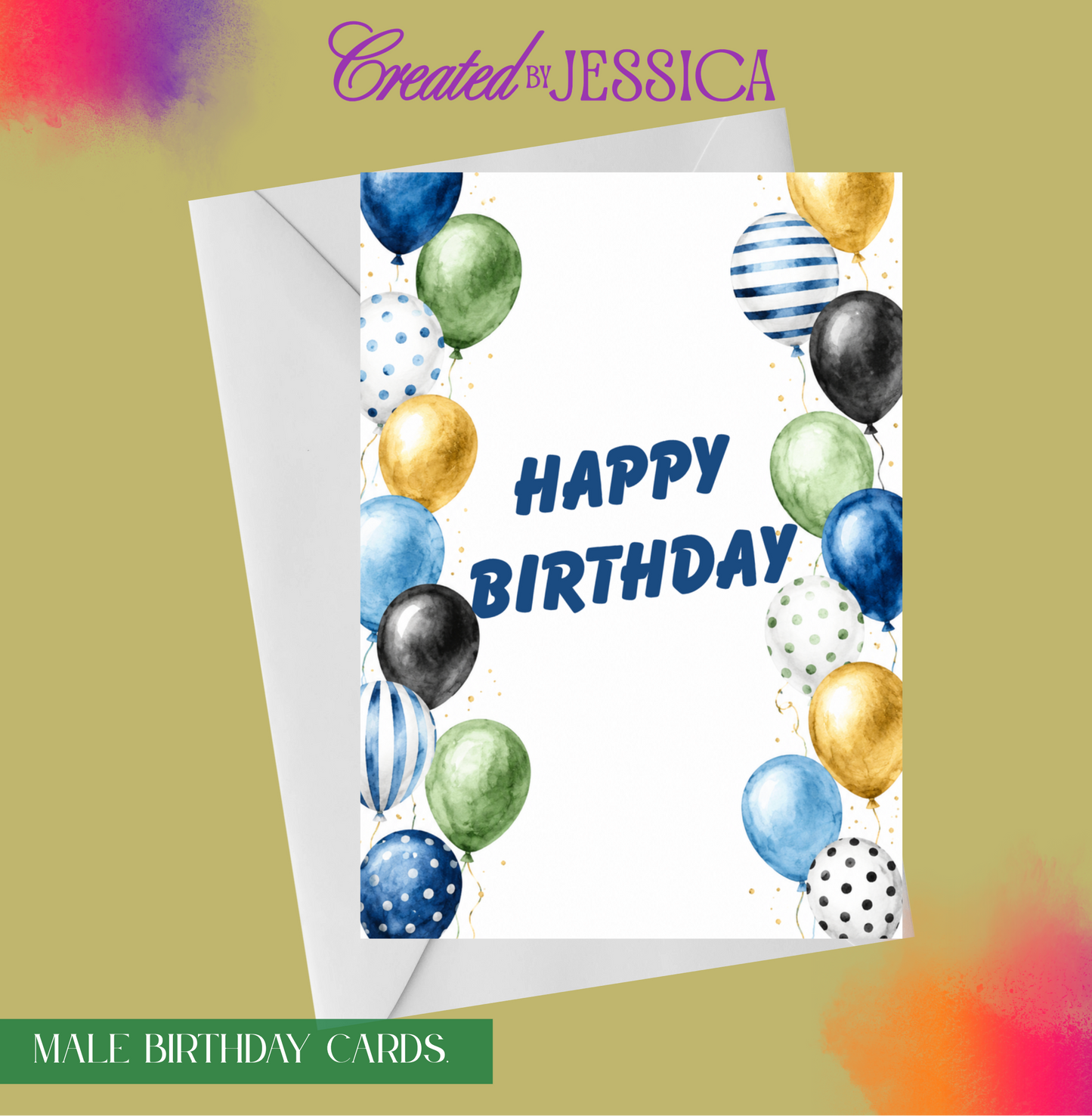 Personalised Balloon Birthday Card