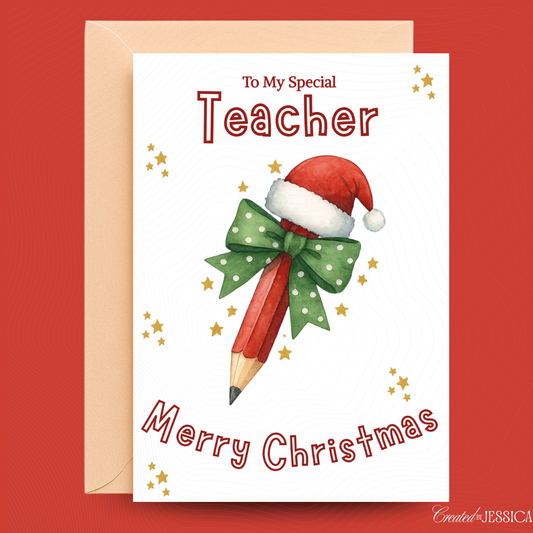 Merry Christmas Card To My Special Teacher