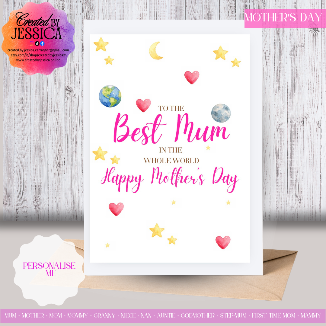 Whole World - Personalise with Name - Mother's Day Collection